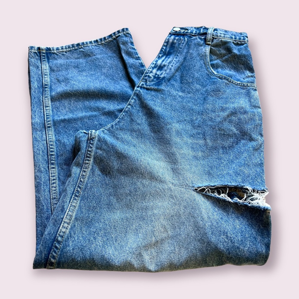 👖MM Inspired Cutout high-rise wide-leg jeans - Picture 2 of 16